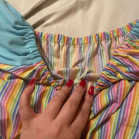 Hand sewn pride peasant top - Picture 2 of 2